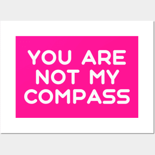 You are Not My Compass | Life | Choices | Quotes | Hot Pink Posters and Art